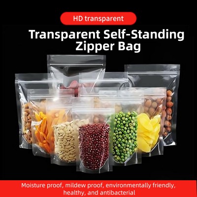 Transparent Self-standing Zipper Bag